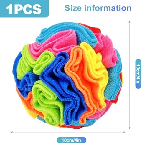 CoguZed Snuffle Ball for Dogs Interactive Enrichment Puzzle Slow Feeding Treat Dispensing Ball for Boredom Relief Machine Washable for Small Medium Large Breed Dogs