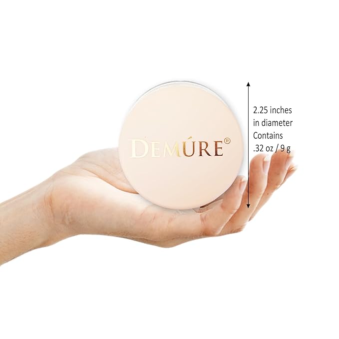 Demure Light Mineral Foundation - Loose Face Powder, Natural Makeup with Pure Crushed Minerals