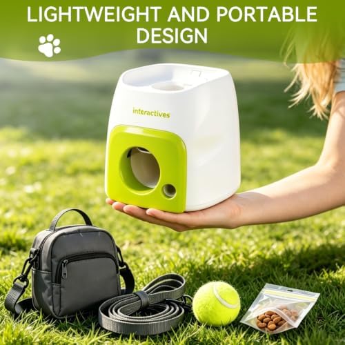 Automatic Dog Ball Launcher, Interactive Dog Toys for Medium to Large Dogs, Pet Ball Thrower Machine for Outdoor Play