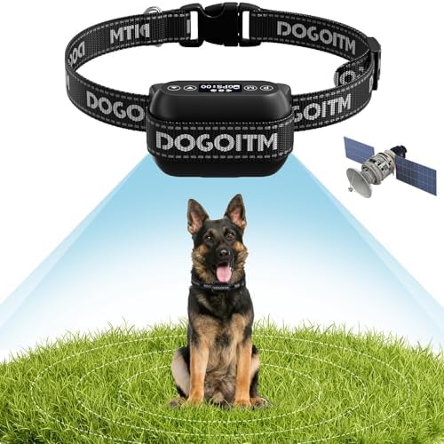 Wireless Dog Fence, GPS Wireless Dog Fence with 3 Warning Modes, Pet Containment System with AI Smart Signal, IPX7 Waterproof Electric Dog Fence for Outdoor