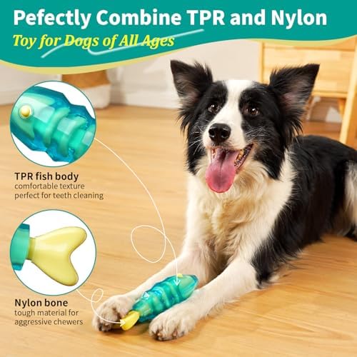 MewaJump Dog Chew Toys for Aggressive Chewers, Tough Dog Toy Medium Breeds