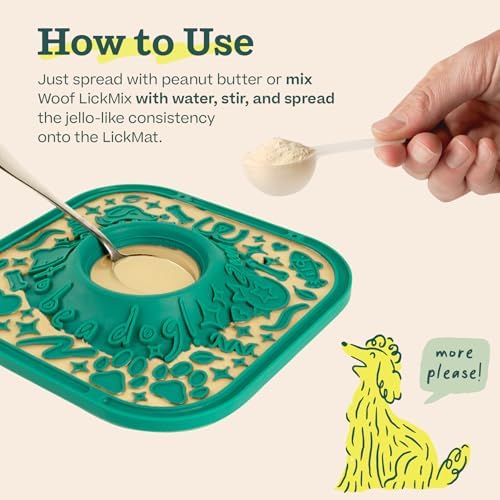 Woof LickMat, Slow Feeder Mat for Dogs, Lavender