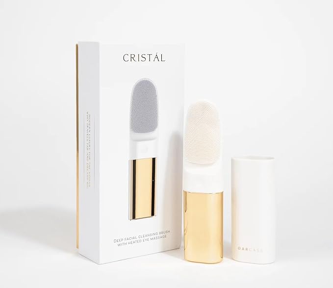 DARCASE Premium Facial Cleansing Brush with Silicone Bristles & Heated Eye Massage, Silicone Face Scrubber Exfoliator for Cleansing & Care, Face Cleanser for Women and Men, Facial Skin Care Products