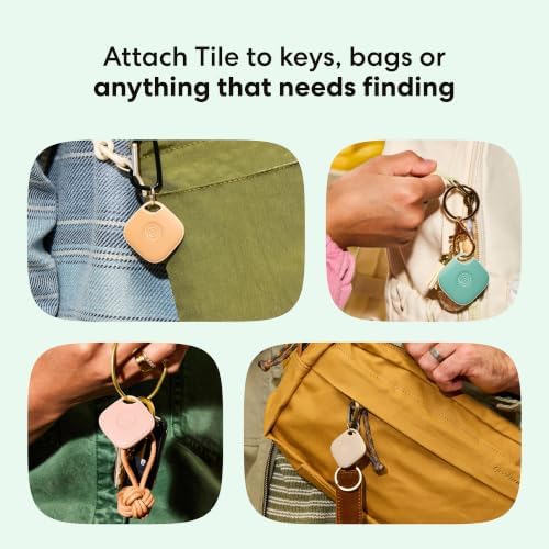 Life360 Tile - Bluetooth Tracker, Keys Finder and Item Locator for Keys, Bags and More. Phone Finder. Both iOS and Android Compatible. 1-Pack (Dune)