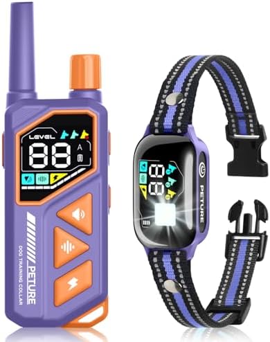 2 in 1 Shock Collar for Dogs 7-120lbs, Automatic Bark Collar with Remote Control, 3300ft IPX7 Waterproof E Collar for Large Medium Small Dogs with Beep (1-9), Vibration(1-16), Safe Shock(1-99)