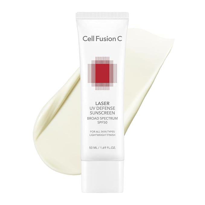 Cell Fusion C Laser UV Defense Face Sunscreen SPF 50, PDRN & 6 Ceramides, Broad Spectrum Korean Sunscreen for Face, Soft Matt Finish, 50ml / 1.69 fl.oz