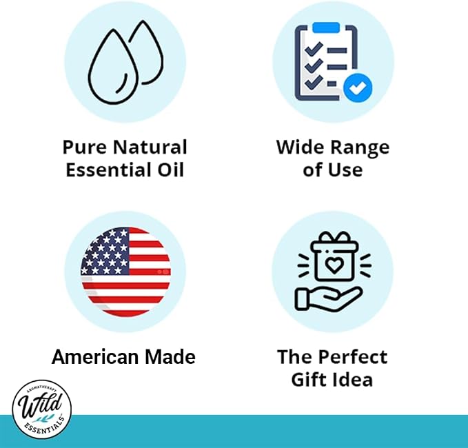 Wild Essentials Frankincense 100% Pure Essential Oil - 10ml, Therapeutic Grade, Made and Bottled in The USA, Calming