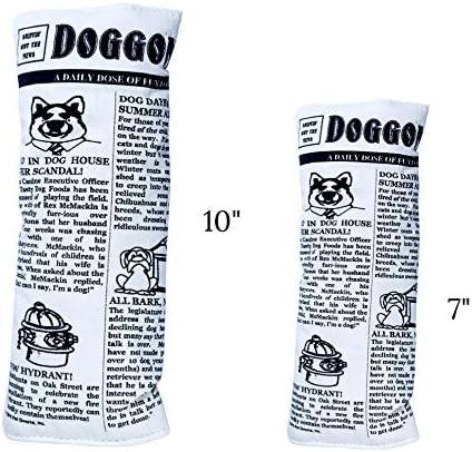 Pet Qwerks Plush Interactive Dog Toys - Newspaper Squeaker Toy - 10 in