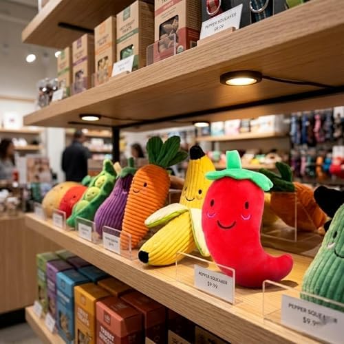 LOGOFUN 2pcs Pet Squeaky Pepper Toy for Dog Play