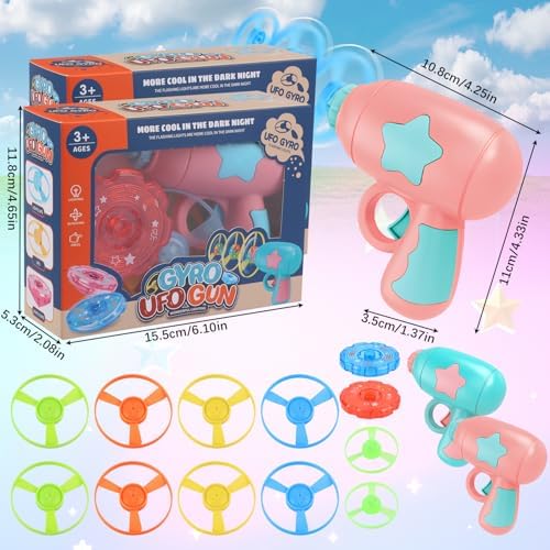 Cat Fetch Toy, 2026 Interactive Light-Up Flying Disc Launcher & Fetch Toy for Cats, Cat Toy Propeller Launcher for Training & Hunting (B)