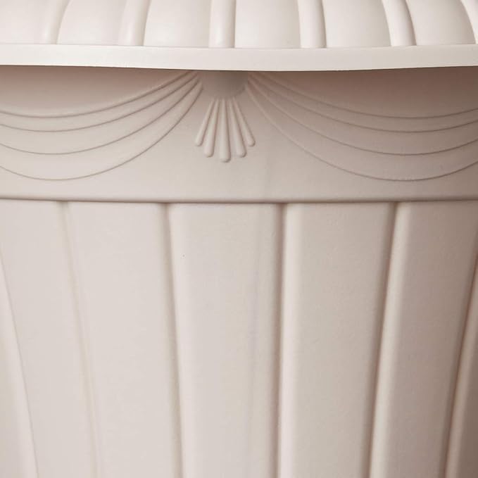 Arcadia Garden Products PL20TP Classic Traditional Plastic Urn Planter Indoor/Outdoor, 10" x 12", Taupe