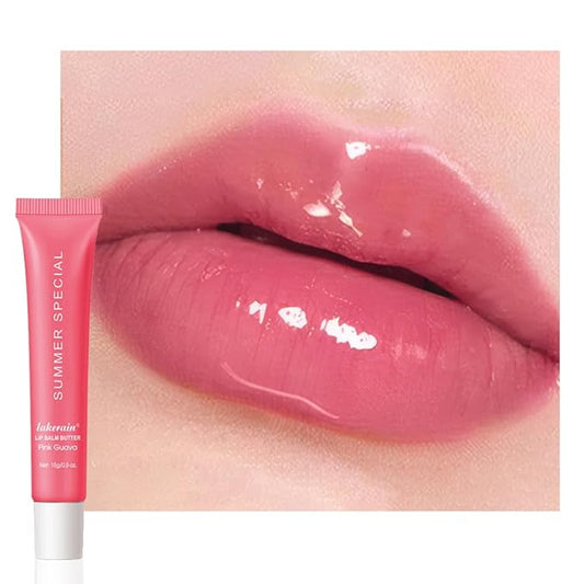 Summer Butter Lip Balm Lip Gloss, Ultra-Hydrating Natural Vegan Lip Balm, Sheer-Tinted Shine & Hydration, Soothes & Softens Dry Lips Skincare, Bálsamo labial hidratante #5 Pink Guava