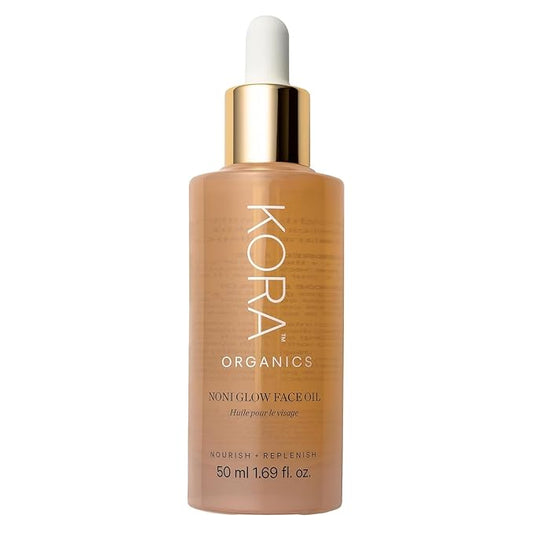 KORA Organics Noni Glow Hydrating Face Oil for All Skin Types, Lightweight Fast-Absorbing Facial Oil with Rosehip, Jojoba & Sea Buckthorn Oils for Smooth & Radiant Looking Skin, 1.69 fl oz