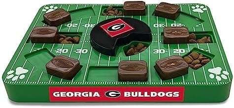 Pets First NCAA Georgia Bulldogs Puzzle Toy, Puzzle Treat Dog Toy, Interactive Dog Treat Toy, Dog Puzzle Fedding Slow Toy