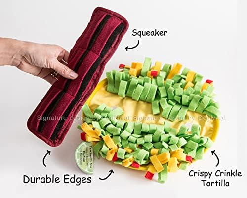 Taco Snuffle mat - Dog Toys, Cat Toys, Snuffle mat, Interactive, Mental Exercise, Dog Gift, Brain Game, Mentally stimulating Game, 12 inch diameter