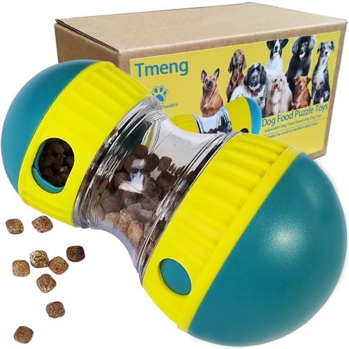 Dog Food Puzzle Toys, Adjustable Dog Treat Dispensing Dog Toys, Interactive Chase Slow Feeder for Boredom and Stimulating, IQ Training for Medium/Large Dogs