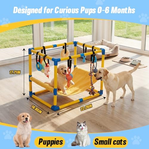 Puppy Play Gym with 8 Hanging Toys