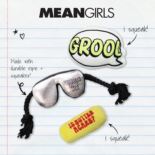Mean Girls, Interactive Toy Bundle for Dogs, Catchphrase Dog Toy Set