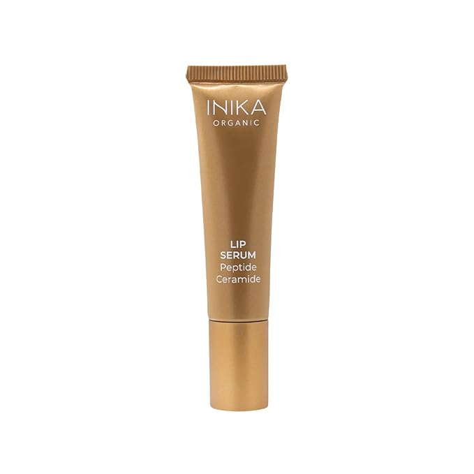 INIKA Organic Lip Serum | Ceramide + Peptide Infused, Glossy Clear Finish, Plumps, Softens, Smooths, Hydrates + Repairs. Natural & Vegan (Clear)