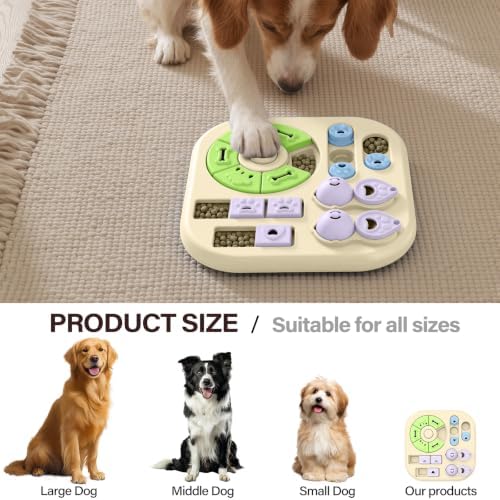 Easy-Clean Dog Puzzle Toy: 11"*11" Anti-Slip, for Small/Medium Dogs