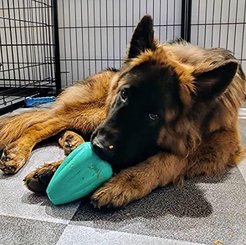 Chew King by Mammoth Premium Treat Dispensing Dog Toy, Durable Natural Rubber Chew Toy, Safety Air Vent, Interactive Enrichment Toy for Aggressive Chewers, XL - For Dogs 40-75lbs - Pack of 2 - Teal