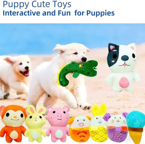 30 Pack Puppy Squeaky Dog Toys,Plush Small Dog Toys Bulk with Squeaker