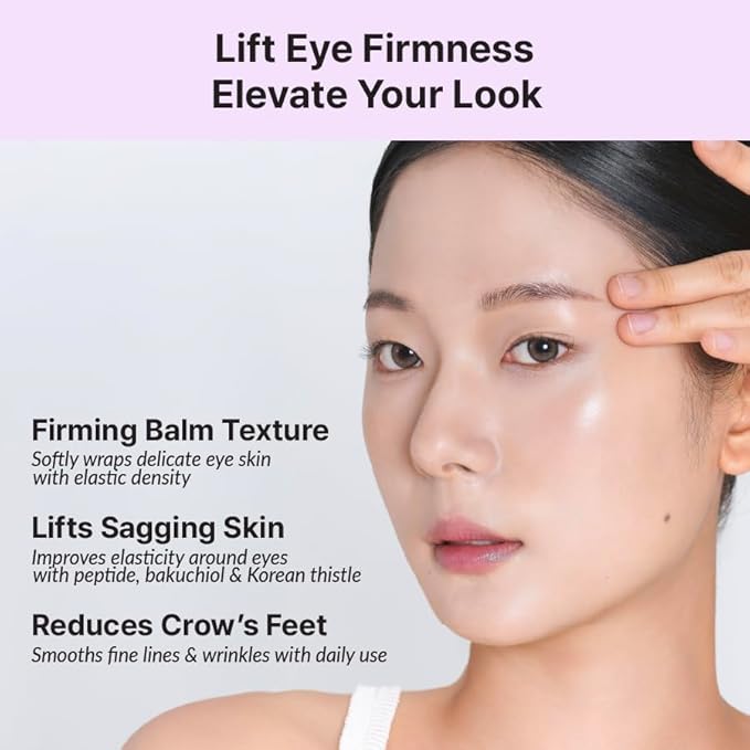 The Firm Eye Cream, Anti-Wrinkle & Firming with Bakuchiol, Copper Peptides & Korean Thistle, Reduces Eye Puffiness & Fine Lines, Vegan Korean Skincare (20ml / 0.67 fl. oz)