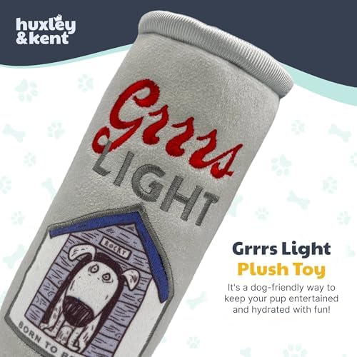 Huxley & Kent Power Plush Squeaky Dog Toy, Grrrs Light, Large