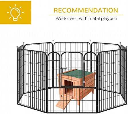 Small Wooden Rabbit Hutch with Openable Waterproof Roof Outdoor Bunny Cage for Guinea Pigs Ducks Puppies - 16.5" L x 20" W x 17" H Natural Wooden Pet House for Garden & Patio