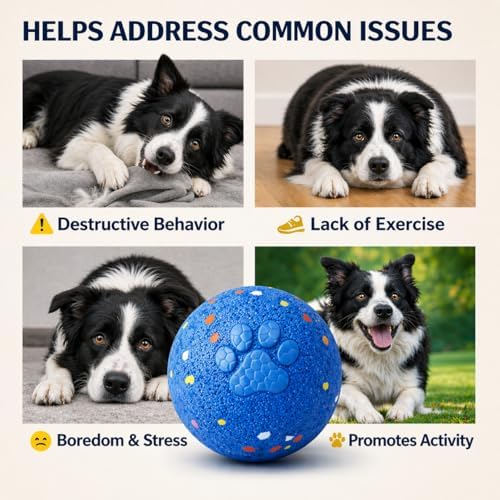 Interactive Dog Ball Toy for Medium & Large Dogs, Automatic Moving