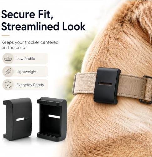 Adapter Compatible with fi Series 3/3+ Dog Collar, Smart Tracker Collar Holder with Secure Fit, Low Profile GPS Tracker Attachment for Everyday Walking Hiking Training