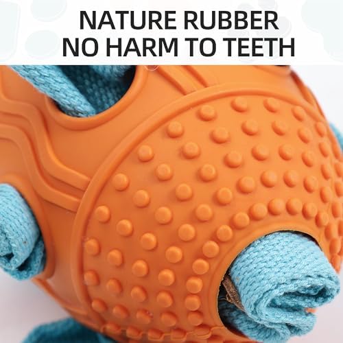 ETIAL Dog Snuffle Soccer Ball Toy, Interactive Dog Foraging Toys for Aggressive Chewers, Mentally Stimulating Slow Feeder Dog Treat Dispenser for Large Medium Small Dog and Puppies (Blue)
