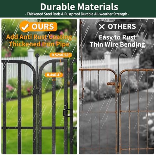 Metal Dog Playpen 40" 8 Panels for Medium Large Dogs, Indoor Outdoor Exercise Pen for Yard RV Camping, Thickened Steel Tube, Gravity Lock & Ball Head Iron Rods