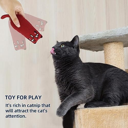 Soft Indoor Cat Toys Self Play Interactive Pillows Catnip Filled 5PCS Plush Kitten Teething Set Cute Kitty Chew Bite Resistant Cartoon Mouse Pet Supplies Gifts