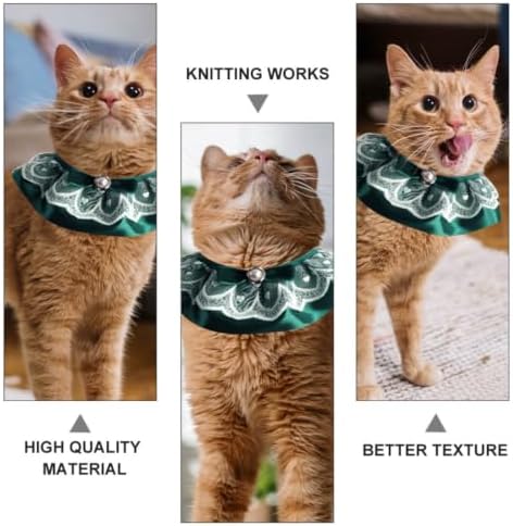 Cat Lace Scarf Collar with Pearl Bow for Photos and Parties
