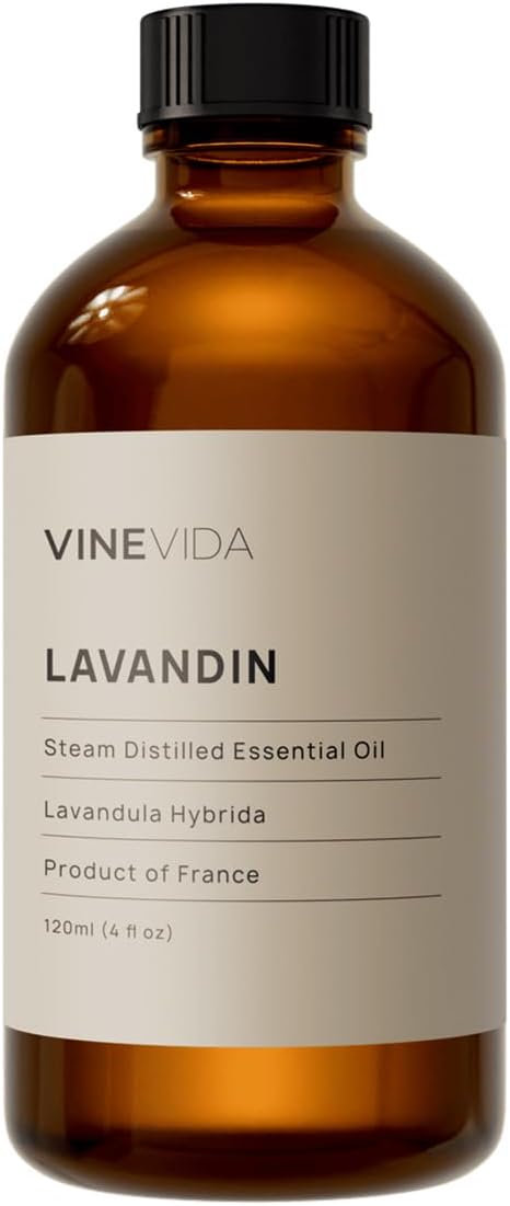 VINEVIDA Lavandin Essential Oil 4 oz - Undiluted Lavandin Oil - DIY Candle Scents for Candlemaking - Bulk Essential Oil for Soap Making