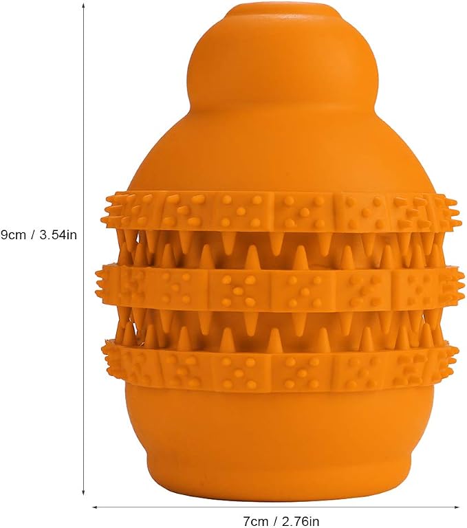 Dog Treat Toy, Gourd Shaped Rubber Food Dispenser