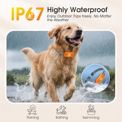 Dog Bark Collar for Large Medium Small Dogs, Effective No-Bark Collar, Smart Barking Collar, 2026 Upgraded Bark Collar with 7 Sensitivity, 3 Modes,Carrot Orange