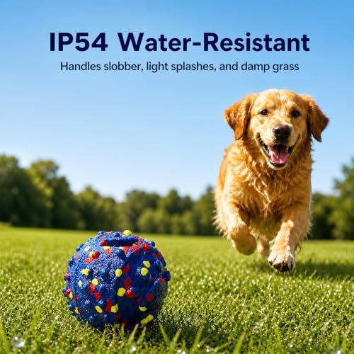 Smart Interactive Dog Toys for Large Dogs, 3.1 Inch Auto Lightweight Moving Dog Toy, Chew-Resistant E-TPU Interactive Dog Ball, IP54 Waterproof, USB-C Rechargeable, Indoor & Outdoor