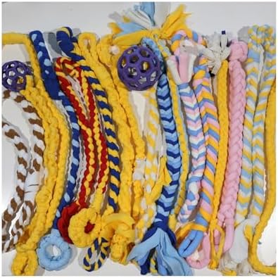 Braided Fleece Dog Tug Toy,Interactive Tug of War Rope,Random/1PC