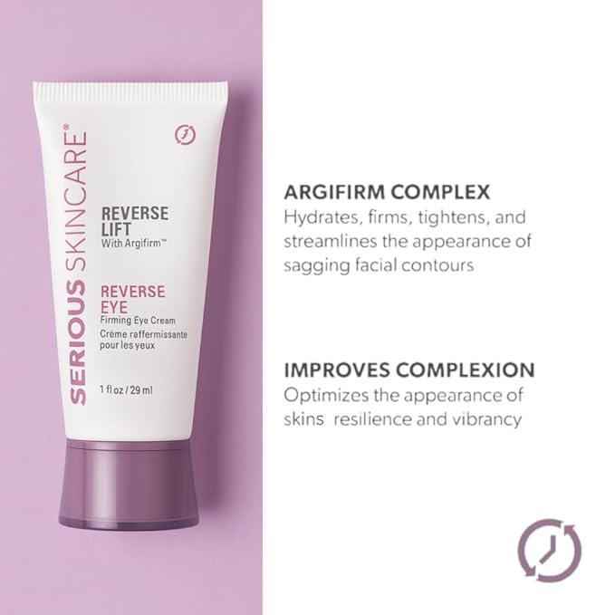 Serious Skincare - Reverse Lift Tightening Eye Cream with Peptides - Hydrating Anti-Aging Eye Cream -Temporarily Lift & Firm Eye Lids and Brow - Skin Firming Wrinkle Formula - Women, Men - 1 Fl. Oz.