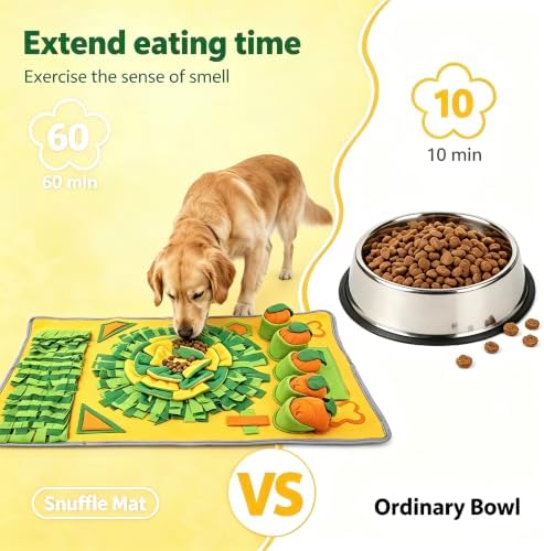 Snuffle Mat for Dogs, Slow Feeder Dog Puzzle Toy, Pet Enrichment Mat