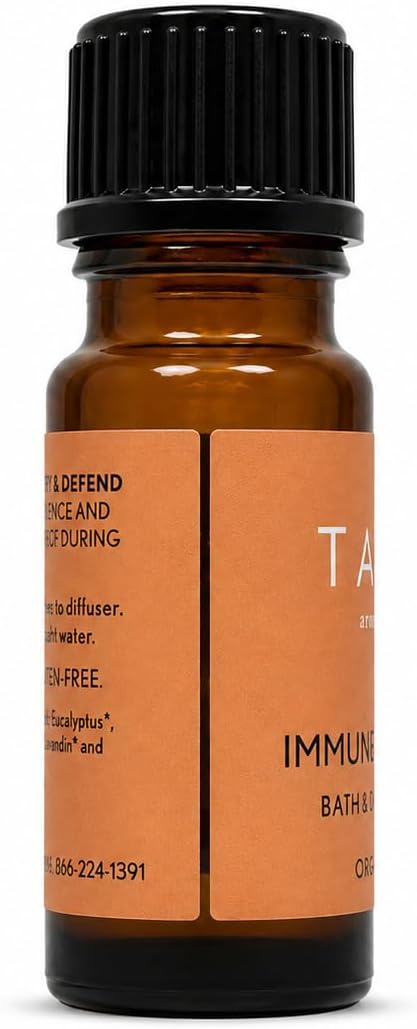 TARA Spa Therapy Revitalizing Bath & Diffuser Oil – 100% Pure Organic Essential Oil Blend for Aromatherapy & Wellness – Eucalyptus, Tea Tree & Lemon, 0.34 fl oz (10ml)