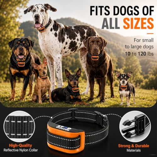 NEW 2026 No Shock Bark Collar for Dogs - Humane Anti Bark Collar for Small Medium Large Dogs - Smart AI Chip - Automatic Bark Detection - Sound & Vibration Modes - Safe Dog Training Collar Trainer