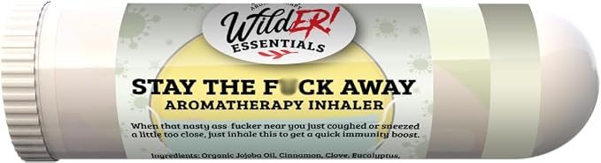 Wilder Essentials 3 Pack of Stay The f Away Aromatherapy Nasal Inhalers Made with Premium Grade Essential Oils Four Thief Blend for Immune Boost, Congestion, Energizing, Mood Boost