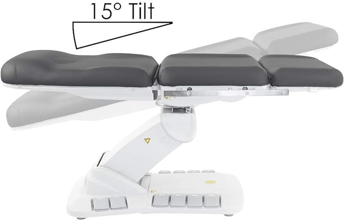 SKINACT Kana Electric Treatment Table with Stirrups Included (Black)