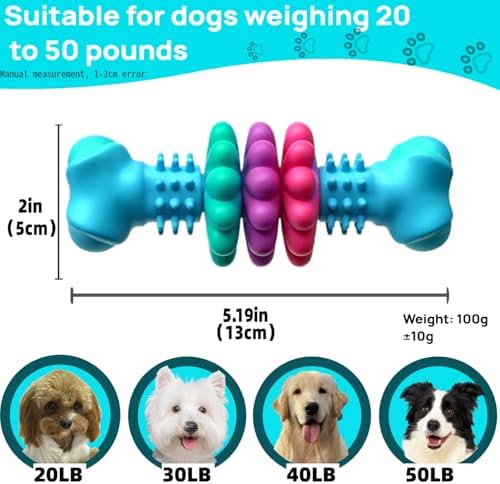 Puppy Teething Toy, Durable Chew Toy for Small Dogs, Interactive Bone Toy to Keep Puppies Busy, Teeth Cleaning Dog Toy for Small Breeds