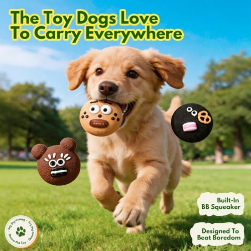 Soft Latex Squeaky Dog Toys for Enrichment, Puppy Chew Toy for Teething-3''