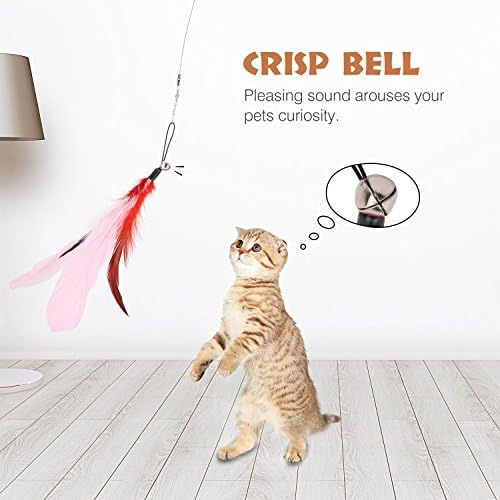 Pawaboo Interactive Cat Toys for Indoor Cats, Cat Wand Toys