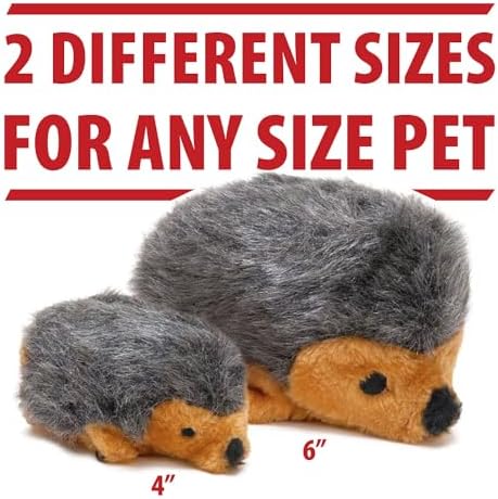 Jeffers Pet Plush Hedgehog Dog Toy with Squeaker, 4"- Soft Stuffed Plush Animal Toy for Puppies Small Medium Dogs, Interactive Play, Training, Fetch, Tug, Chew, Cuddle Companion, Indoor Fun - 1 Pack